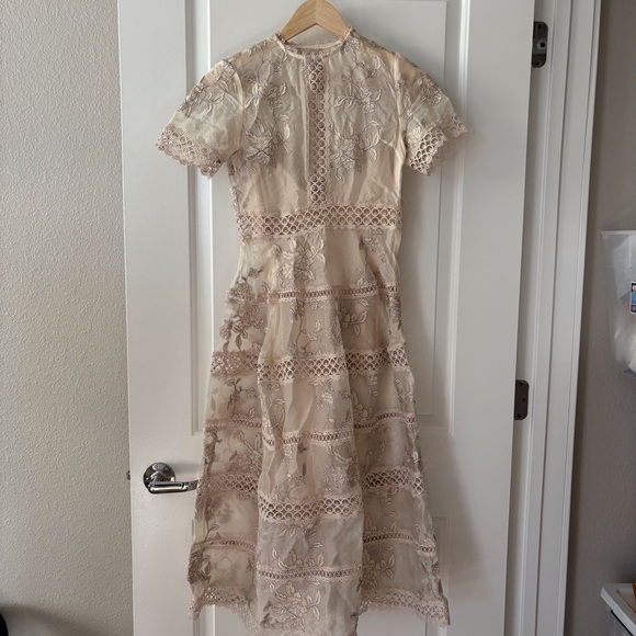 NWOT zimmermann romance  Lace Dress in Cream and Tan - Picture 8 of 10